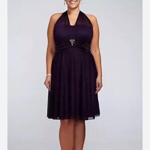 Davids Bridal Dress purple/eggplant size L